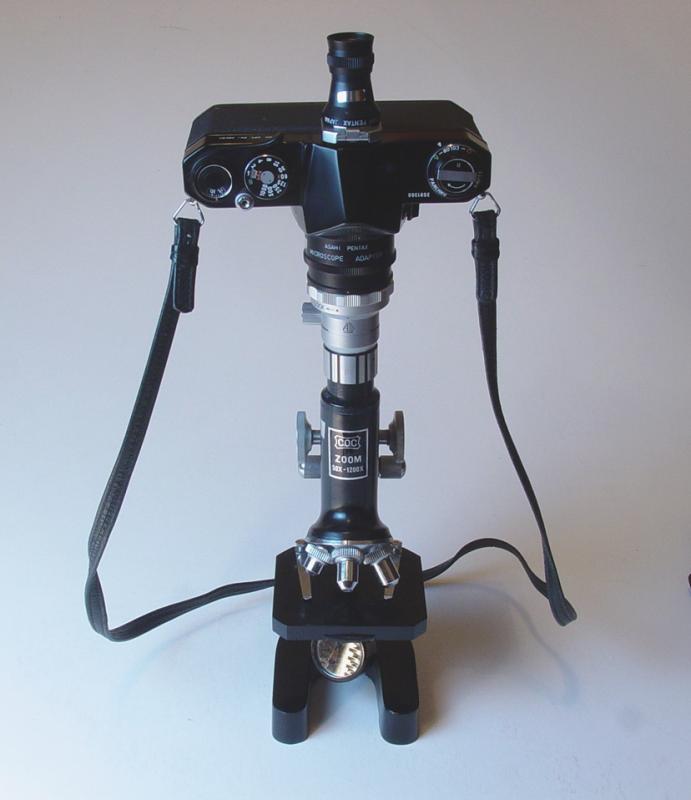 Asahi Pentax Microscope Adapter with Pentax Spotmatic and Microscope