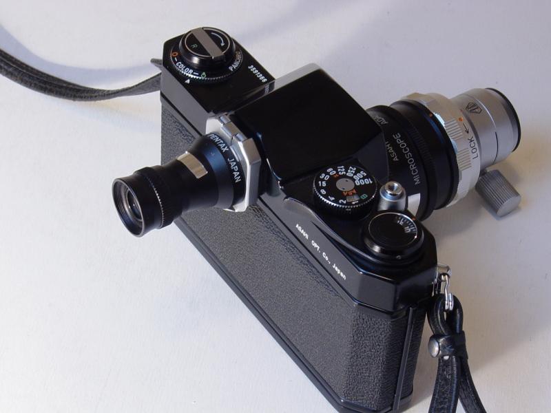 Asahi Pentax Microscope Adapter with Pentax Spotmatic