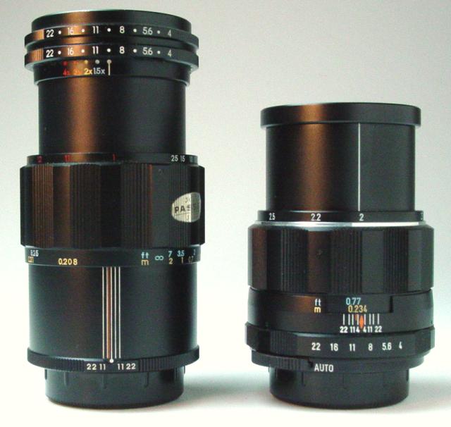 Macro-Takumar 1:4/50mm (1:1) and Super-Multi-Coated Macro-TAKUMAR 1:4/50mm (1:2) - Click to Enlarge