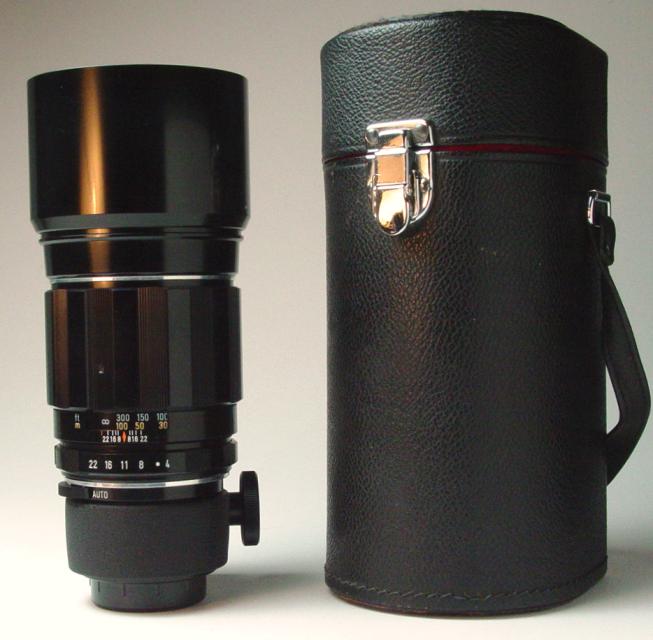 Super-Multi-Coated TAKUMAR 1:4/300mm, hood and Case - Click to Enlarge