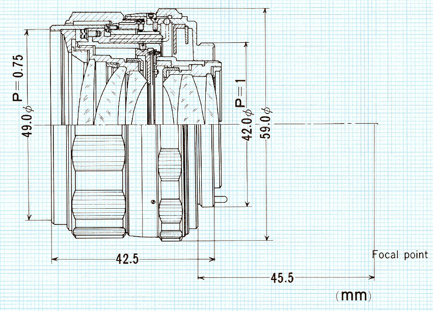 Super-Multi-Coated Takumar 1:1.8/55mm - Image from the Honeywell Pentax Takumar Lens Manual - Download Here!
