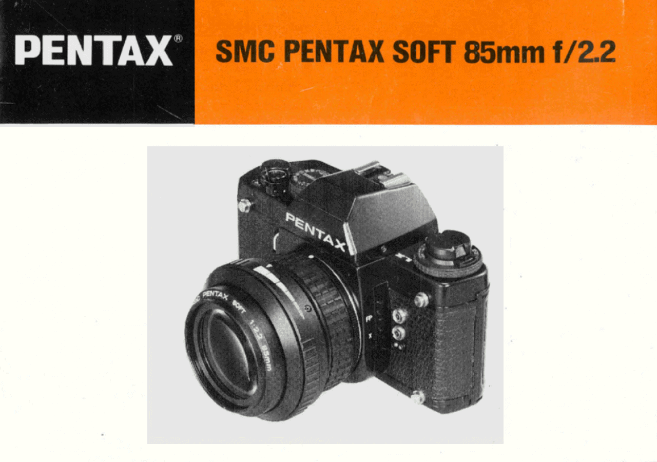 SMC Pentax Soft 85mm f/2.2 Manual